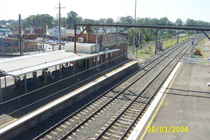 The view looking east from the footbridge.
