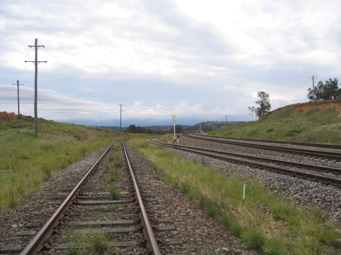 The view looking north. The lines on the left lead to the balloon loop, with the main lines on the right.
