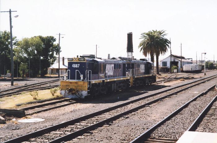 
The 57 class boiler still in use as the sanding tower at Dubbo Loco.
