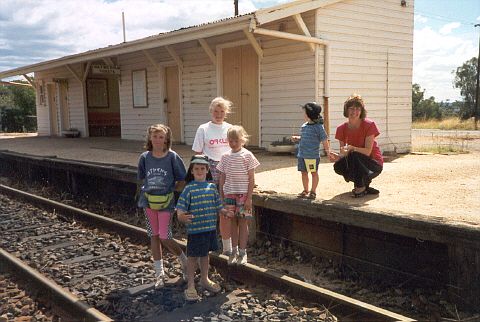 
The station and platform in 1991.  At this time the original low-level
platform is still present.
