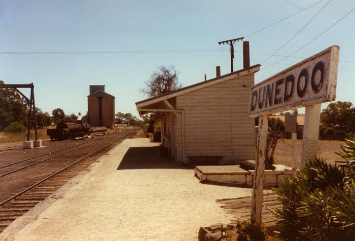 
The view of the platform and yard, looking down the line towards Gwabegar.
