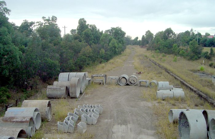 The view looking towards Ropes Creek. Apart from the platform, little infrastructure remains.