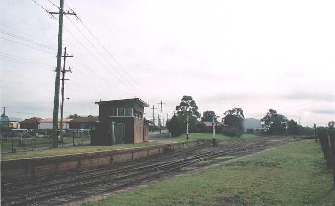 
A view along the down platform looking towards the junction at Maitland.
