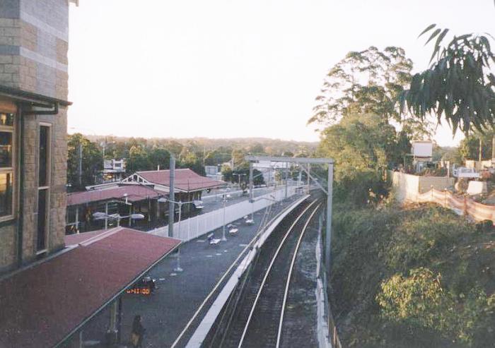 
The view looking north along platform 1.
