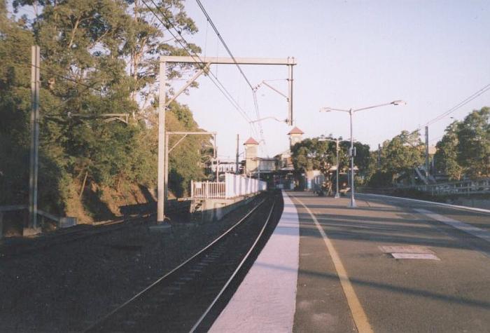 
The view looking south along platform 2.
