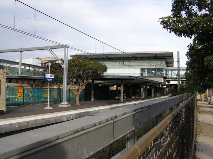 The new concourse viewed south from alongside Beecroft Rd.