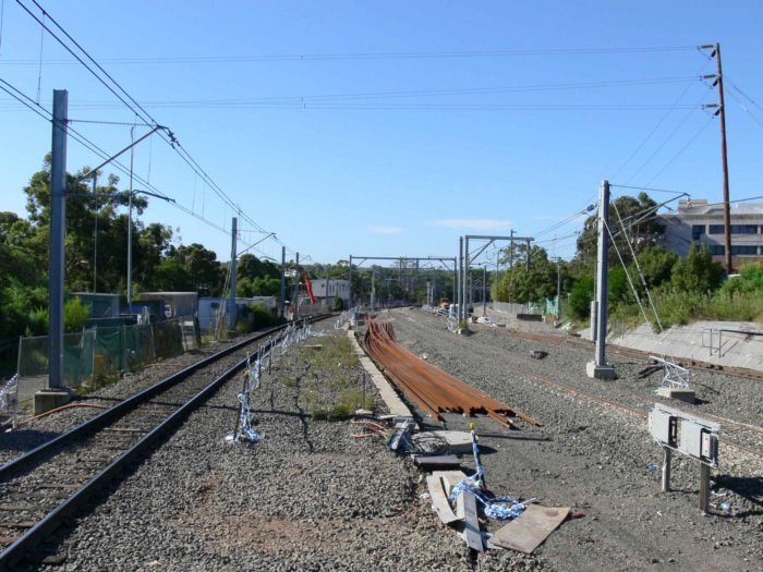 The view looking north from the northern end of the station.