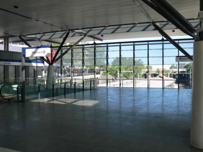 The view looking south through the concourse area.