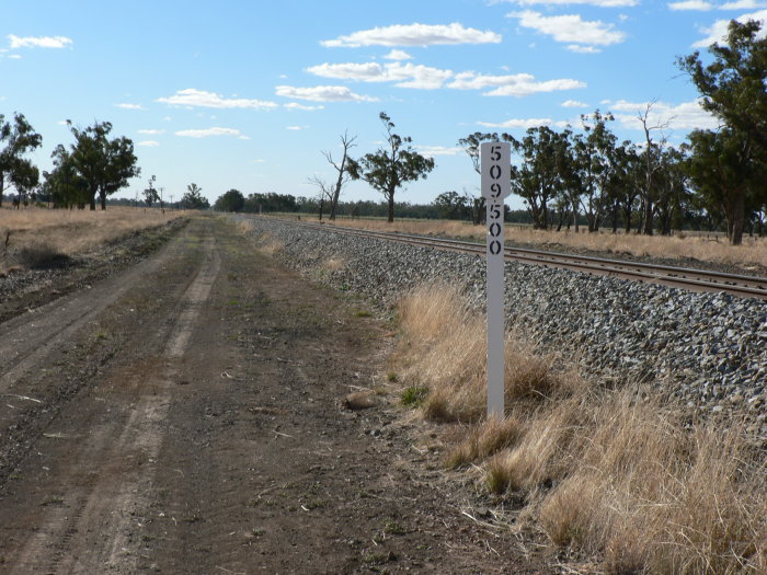 The view looking north beyond the station.