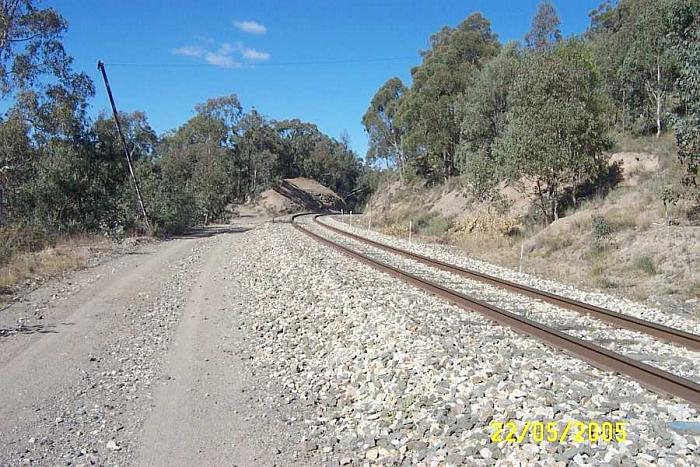 
The location of the one-time crossing loop.  The south platform was on the
right hand side of the line.
