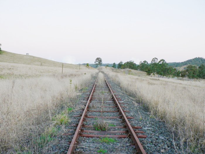 The view looking down the line. 