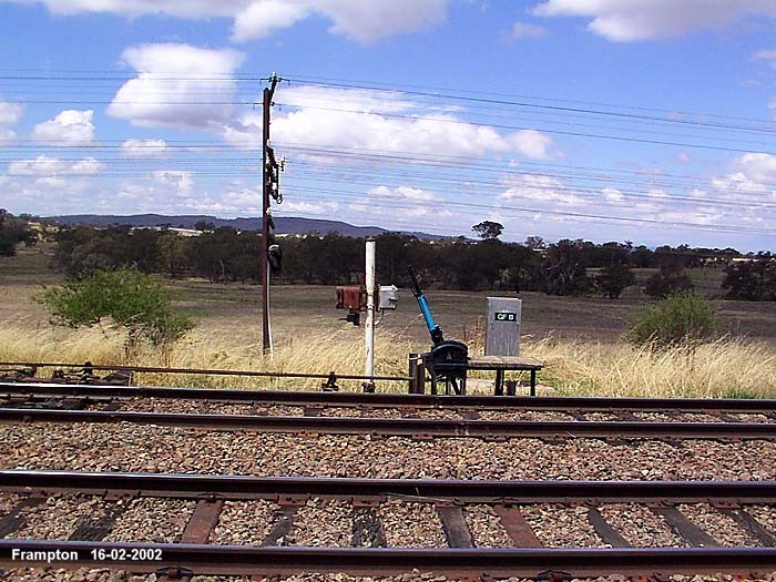 
The lever frame controlling the emergency crossover.
