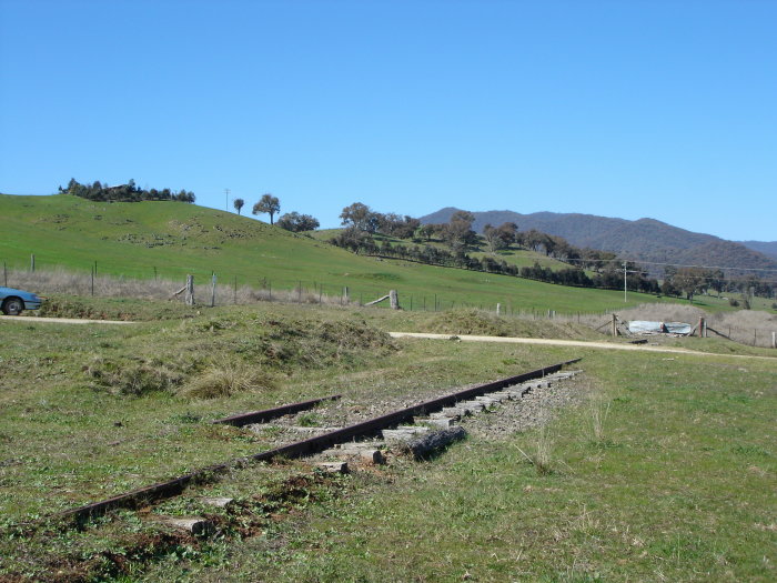 The view looking south in the direction of Gilmore.