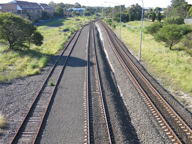 
The view looking down over the up end of the Gelco sidings.
