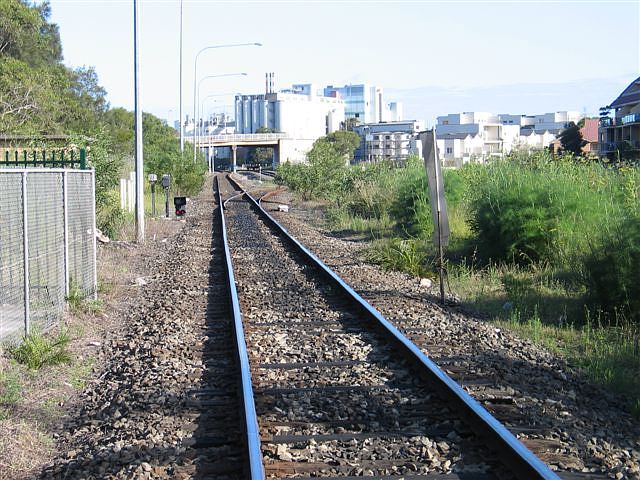 
The view looking down the line towards the Gelco sidings.
