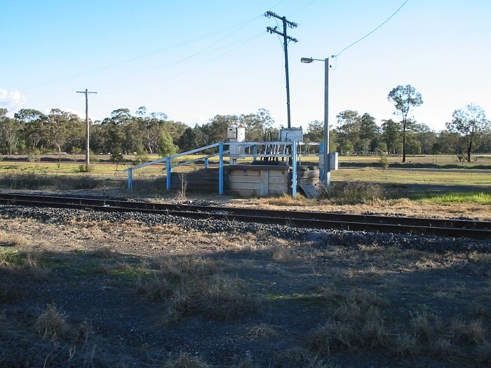 
The elevated platform serving the ground frame in the yard.
