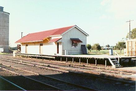 
The view looking northwards to the goods platform and shed.
