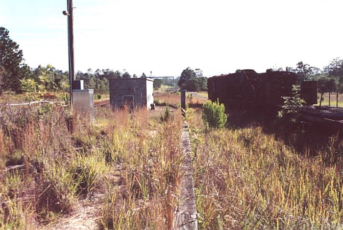 
The view looking south along the branch line side of the station.
