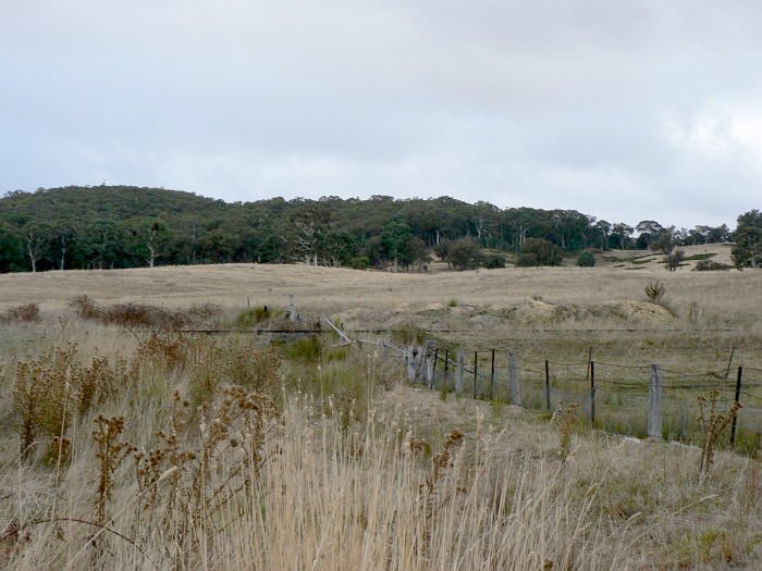 The remains of a possible platform or loading bank.