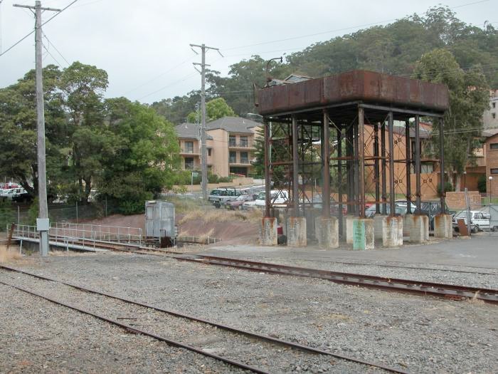 A view of the turntable and water tower.