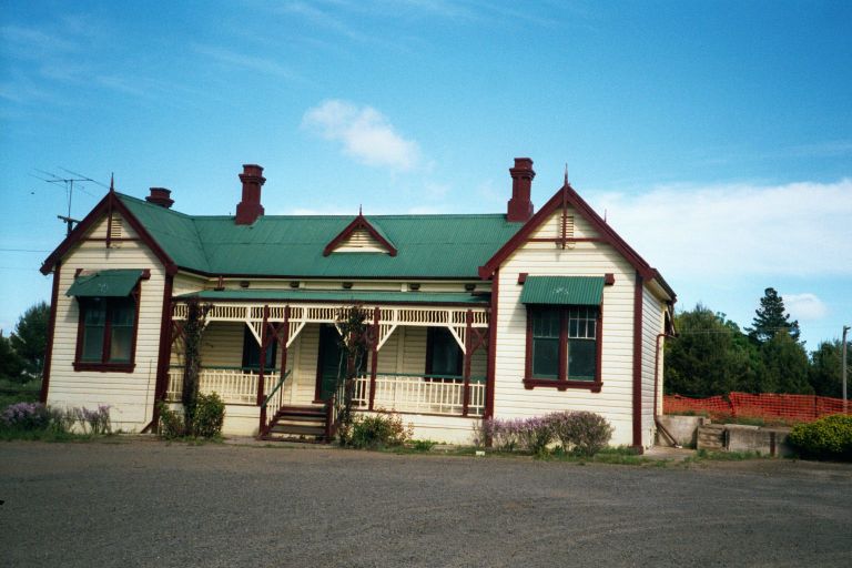 
The entrance side of the preserved station building.
