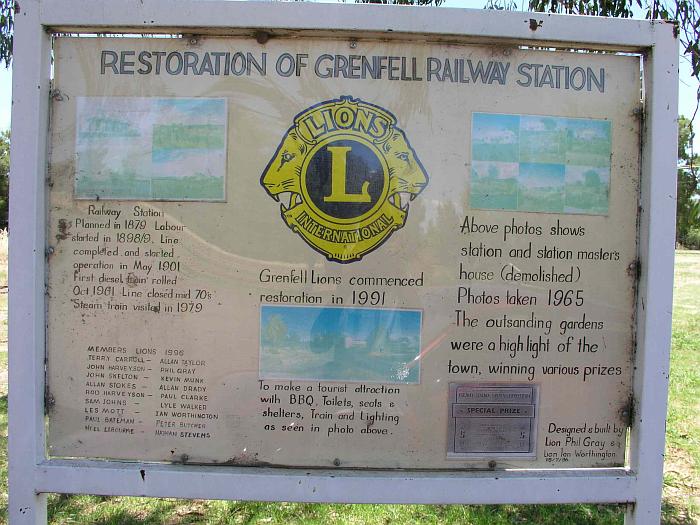 
A sign advertising that the local Lions group is involved in preserving
the area.
