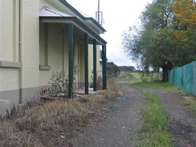 
The road-side view of the station building.
