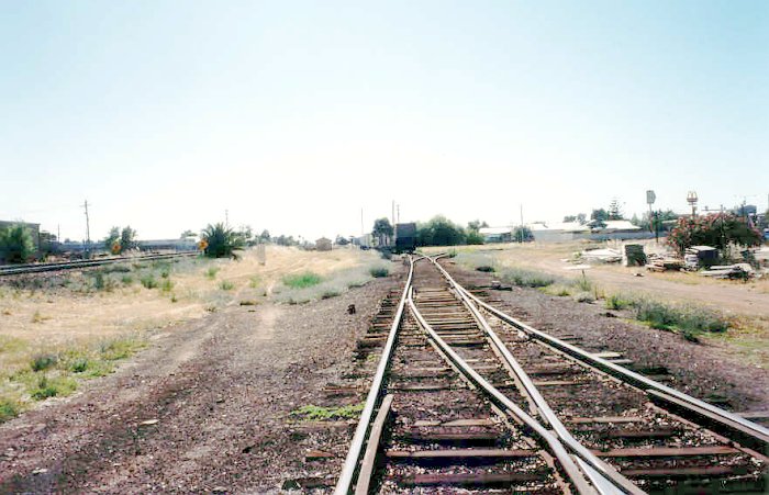 The view looking east towards the location of various industrial sidings.