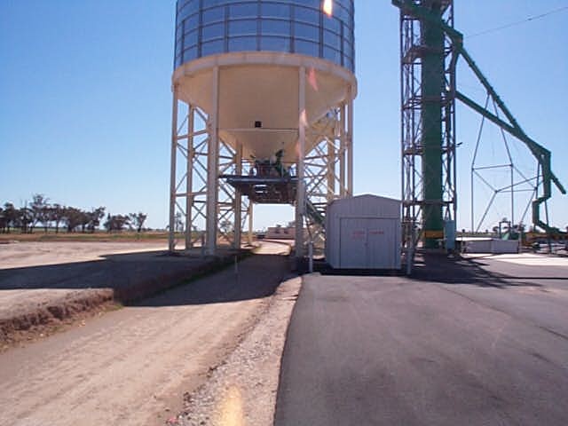 The track bed for a new siding serving the grain loader.