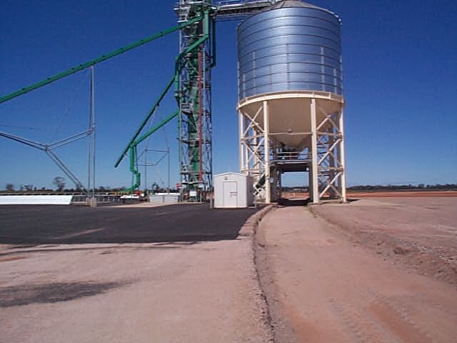 The track bed for a new siding serving the grain loader.