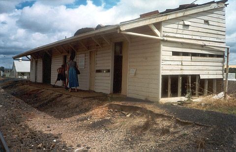 
The dilapidated station building in 1999, when the line was still closed to
traffic.
