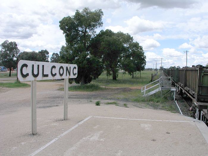 
The nameboard at the southern end of the station.
