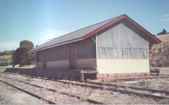
The goods shed, showing some of the knocks it received during its working
life.
