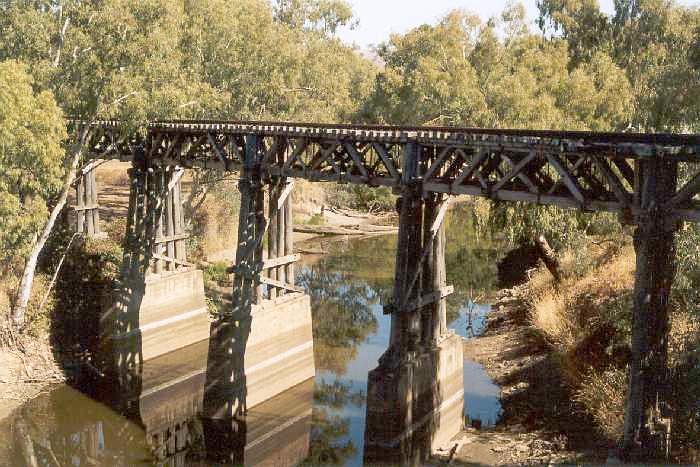 
A view of the northern end of the timber viaduct.
