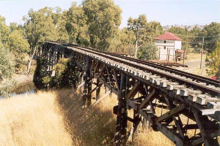 
A view of the northern end of the timber viaduct.
