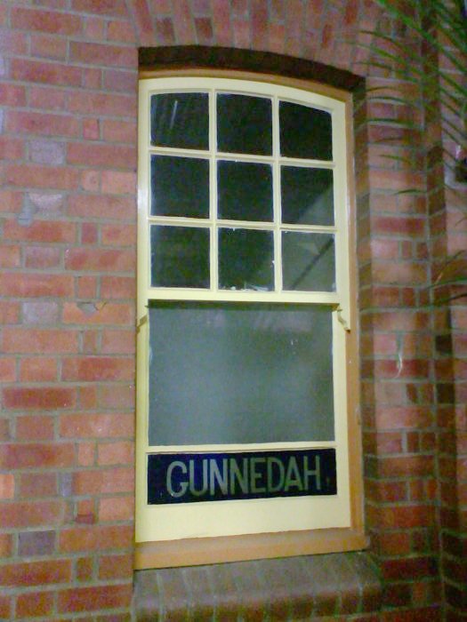 The last remaining original window in the station building.