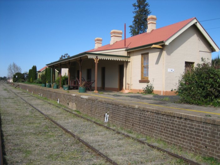 The view looking south along the platform.