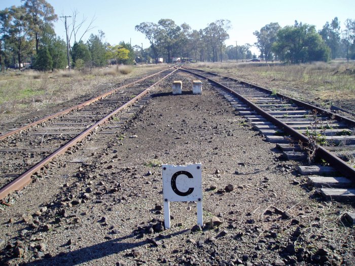 The view looking north towards the end of the line.