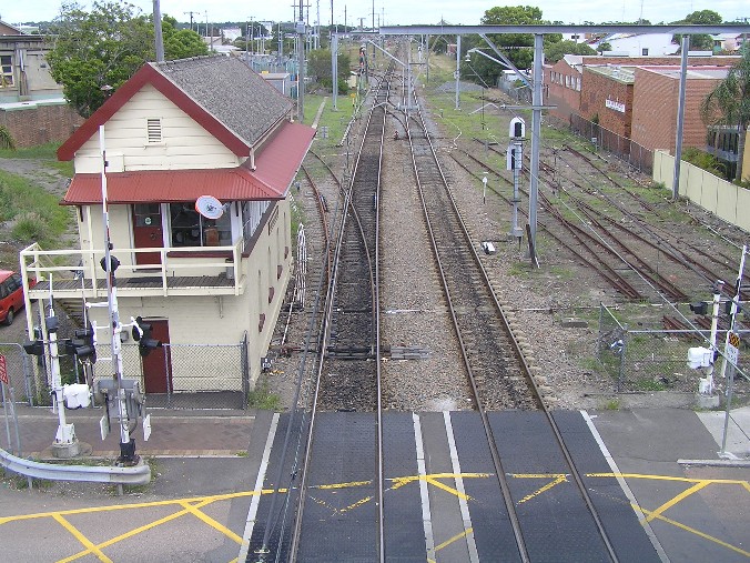 
An elevated view looking west towards Hamilton Junction.
