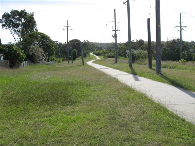 The view looking west as the formation traverses a gully before entering the University grounds in the distance.