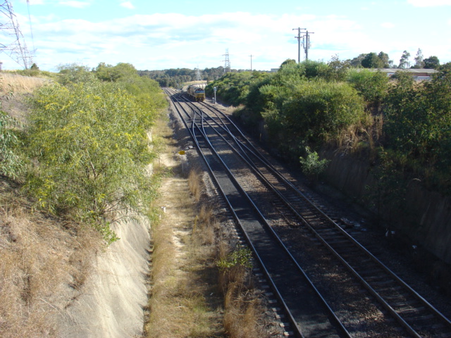 A view looking south showing the point-work at the junction.