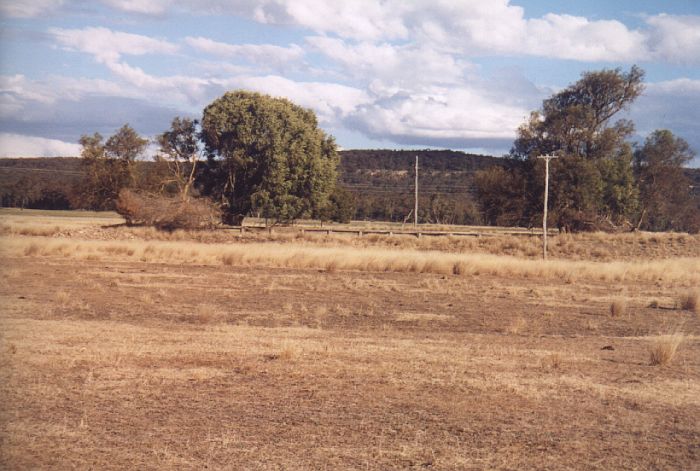 
Across the field can be seen the remains of the platform at Hannahs Bridge.
