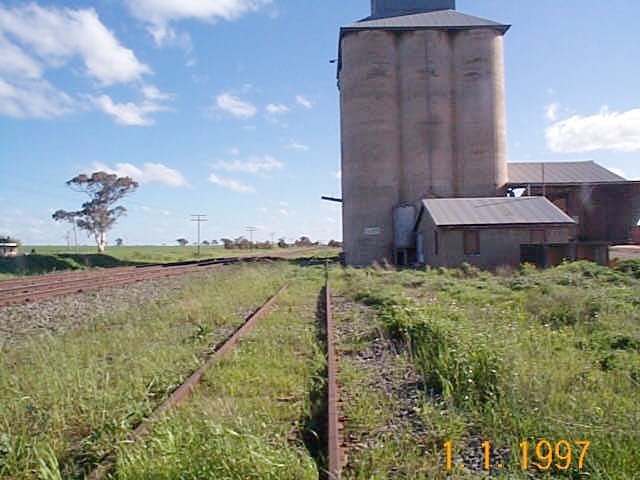 The silo at the up end of the siding.