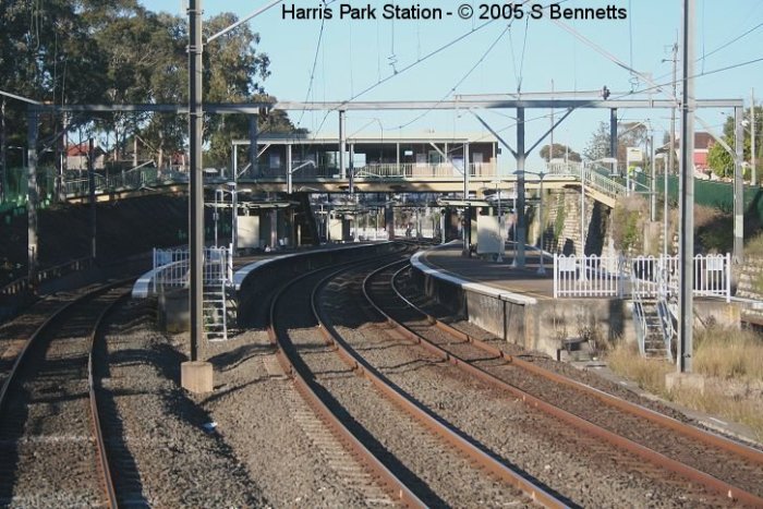 The driver's view of the western end of the station.
