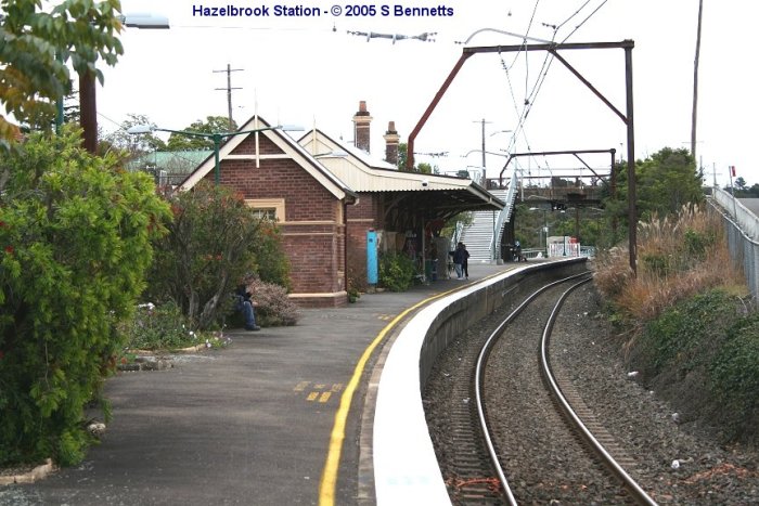 A view of Hazelbrook taken from Sydney end of platform 1, facing west along the Up Main.