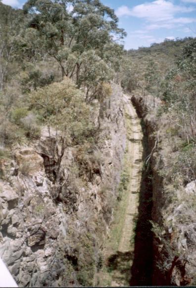 
The view looking north along Big Hill cutting.
