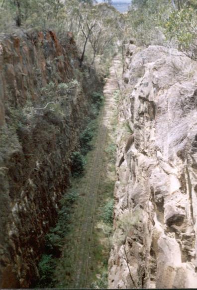 
The view looking south along Big Hill cutting.
