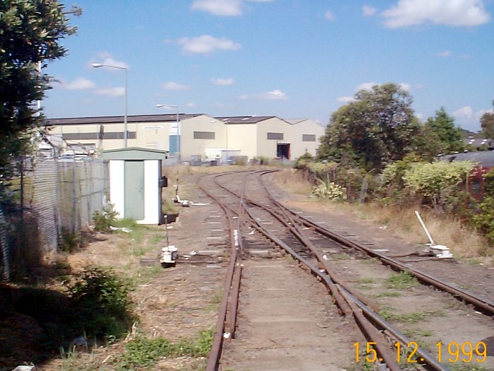 The double slip leading to APM and the dead end of the Industrial branch.
