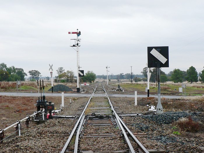 The view looking north to the now-closed junction of the Rankins Springs branch.