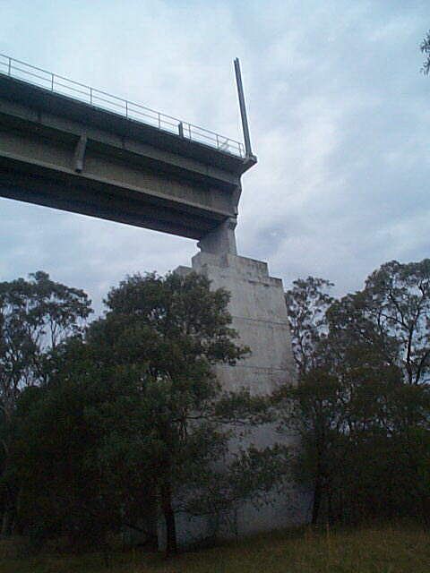 
The first span of the bridge ends rather precariously.
